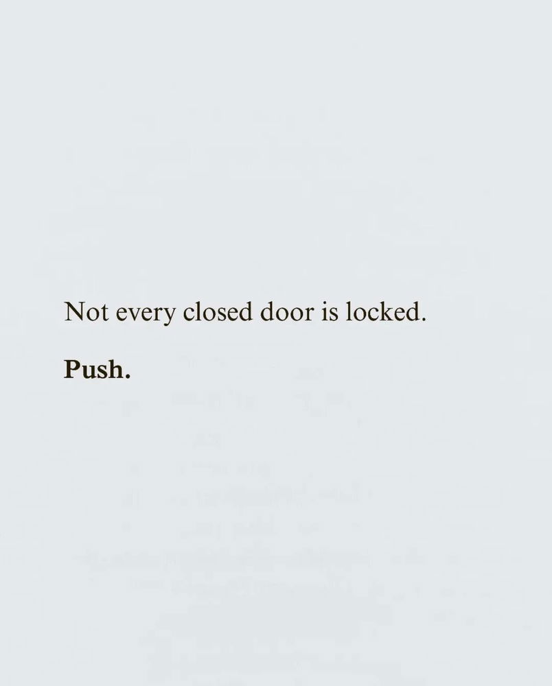 Push the door 🚪