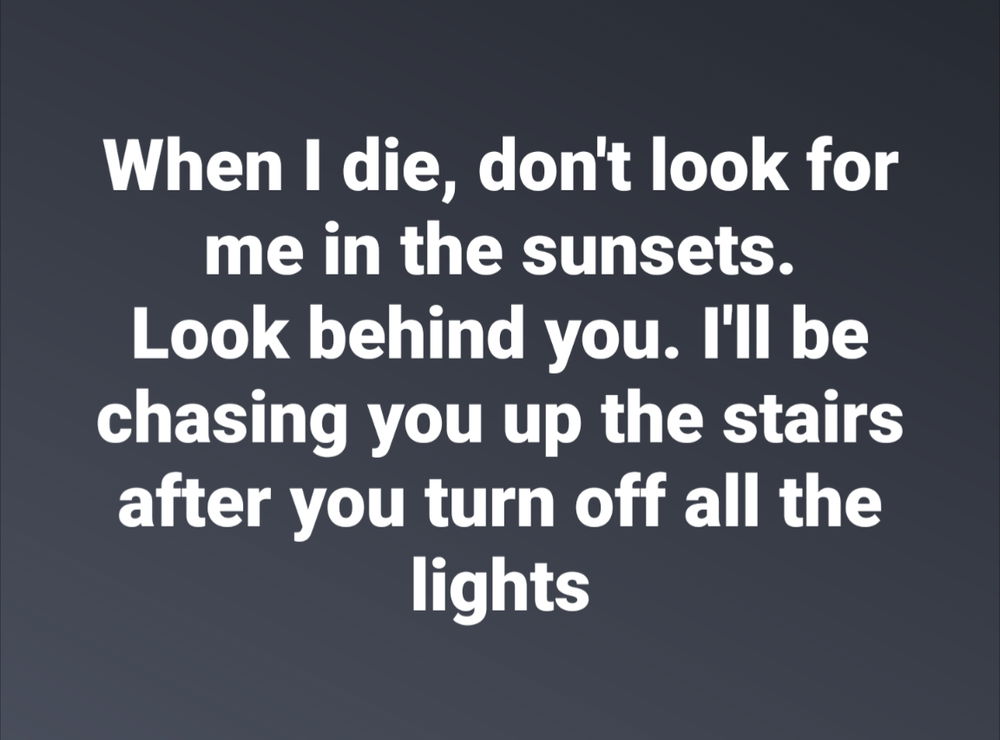 I'm going to haunt you