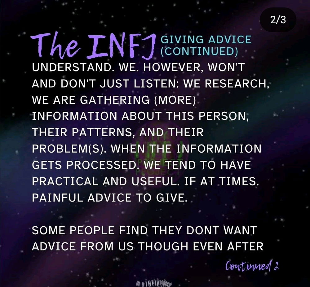 🧐Just leaving this  information here 
🫴🏼Prefer infj's viewpoint 
However if you have something to say leave a comment 
Whether you do it because you actually have something to say or your just looking to gain a love point is your own business 😂