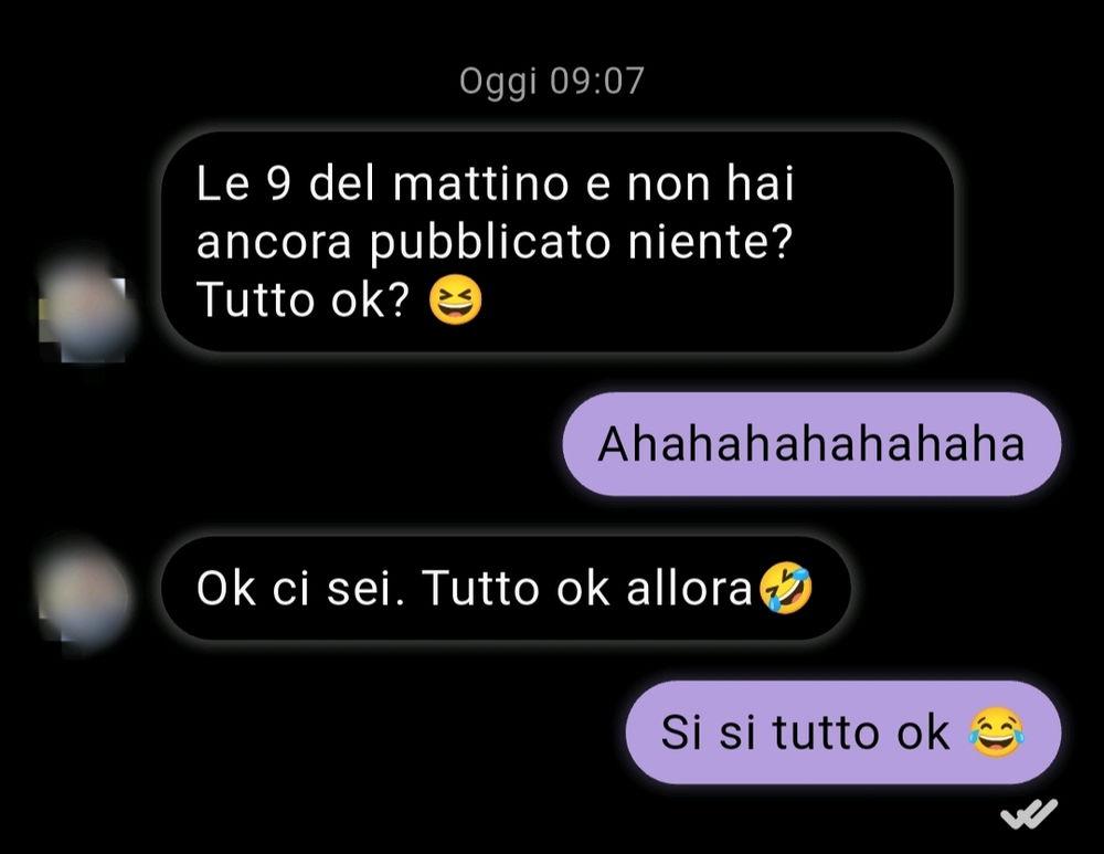 È sempre bello avere qualcuno che si preoccupa per te 😂