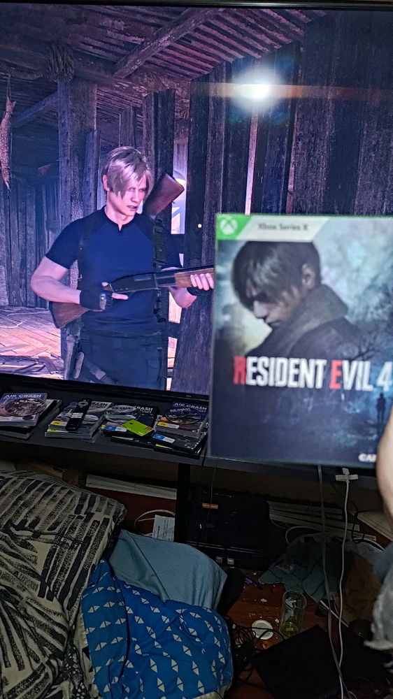 Playing resident evil 4