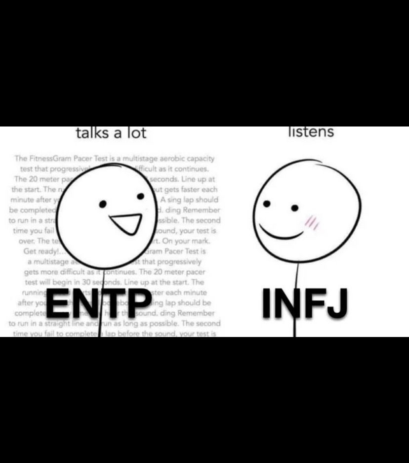 ENTP/INFJ memes (swipe left) 
Also, ENTPs don’t have feelings 😂