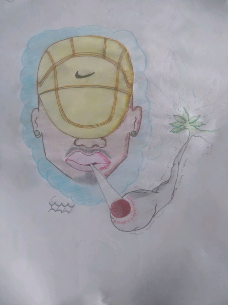 Risko, no caderno ( personagem de minha autoria, "baianinho")
