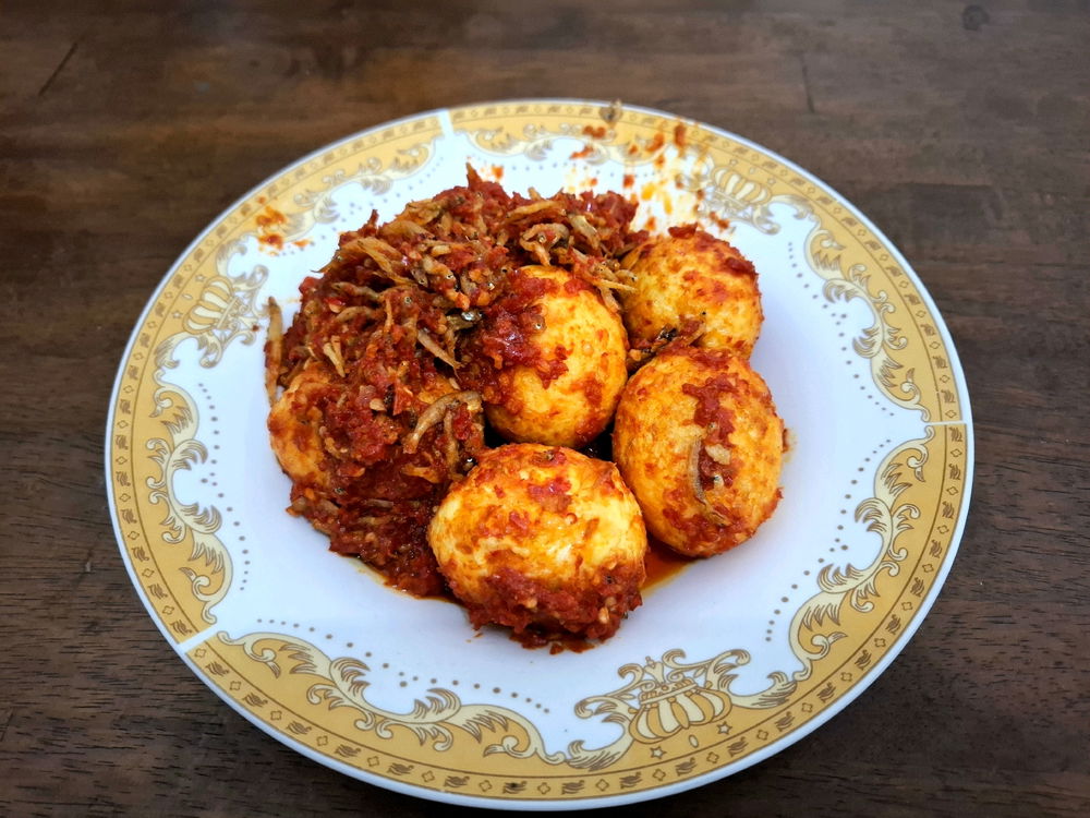 Sambal Balado Teri & Telur (Anchovies & Eggs In Balado Chili Sauce)