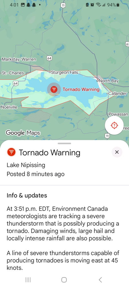 Another possible tornado in Canada 🇨🇦 😳