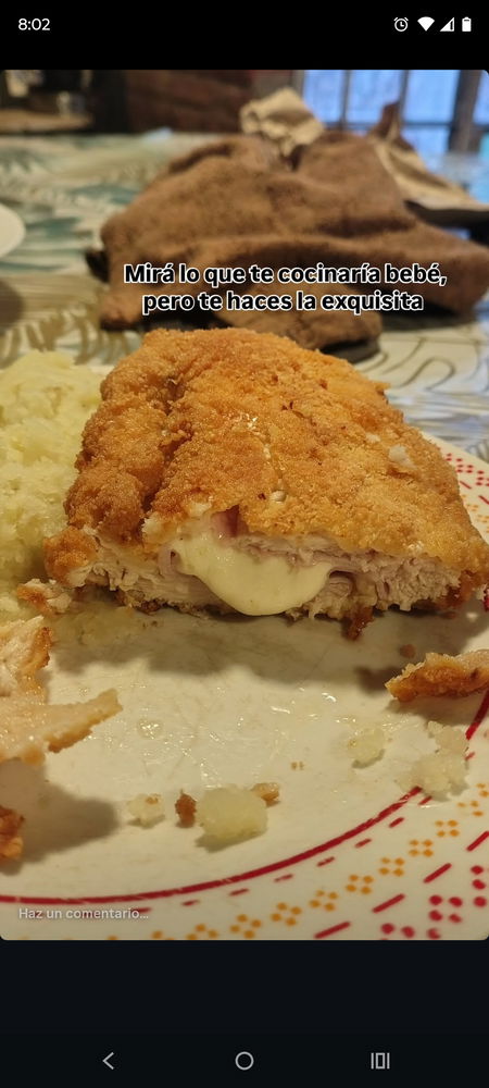 Mila rellena con puré