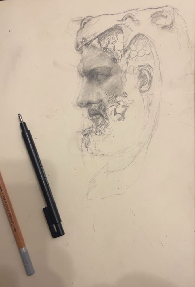 Started to draw this, lazy to finish it