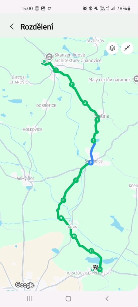 🏞 Kasejovice-rozhledna Chanovice-Horažďovice 22km