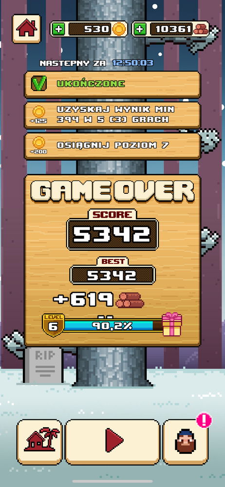 Timberman - nowy rekord