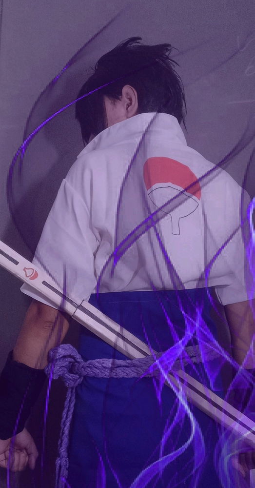 Eu de cosplay de sasuke