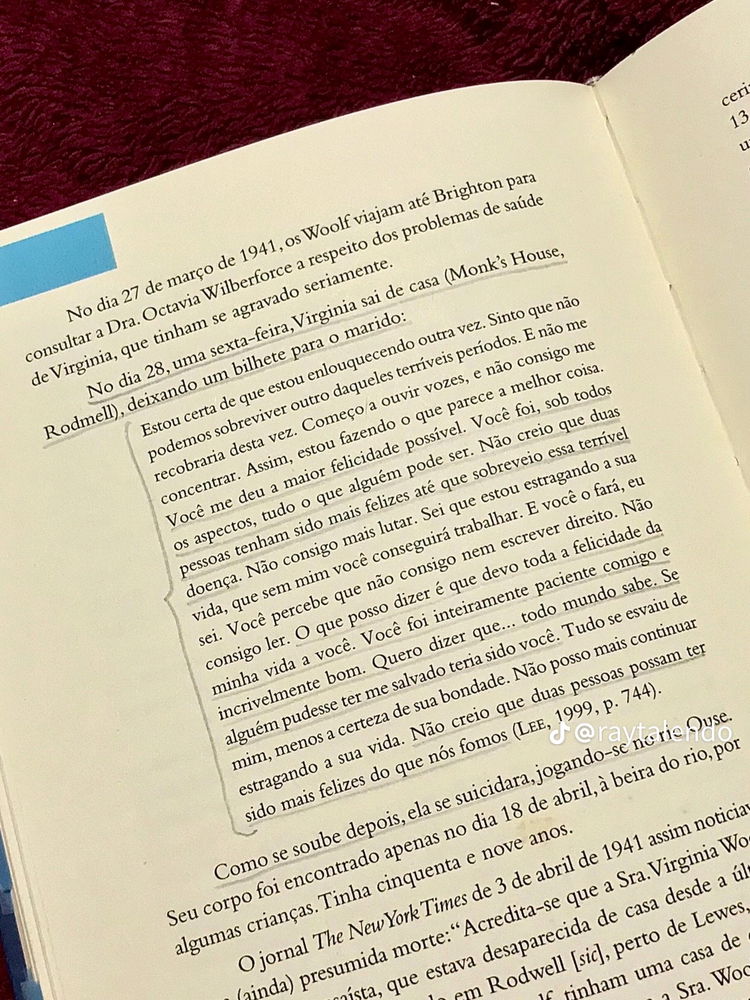 Carta de despedida de Virgínia Woolf ao marido