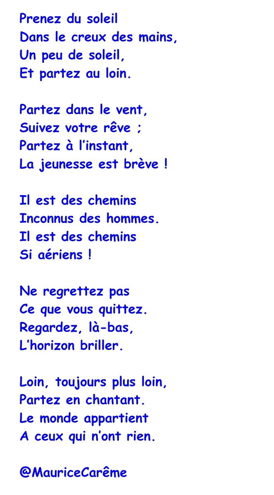 Belle journée à vous !