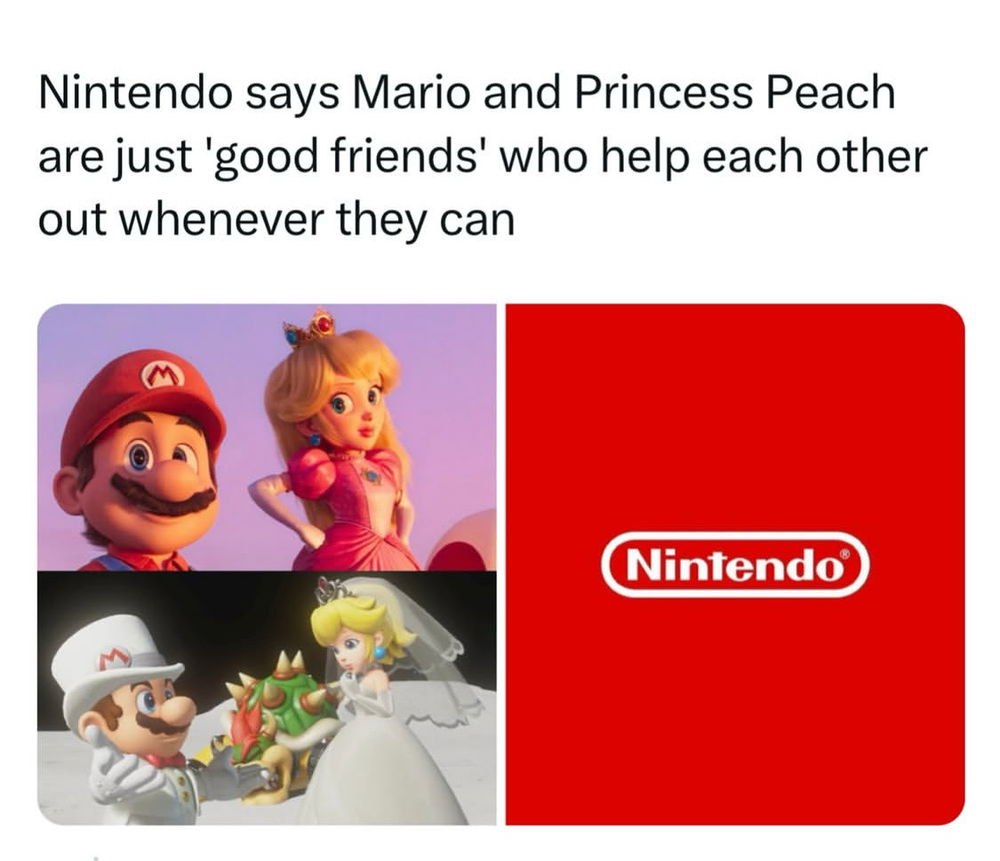 You don’t need her, Mario. Peach is for the streets.