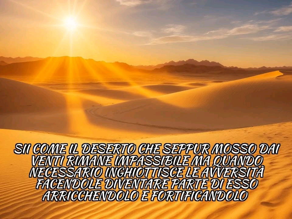 Sii come il deserto