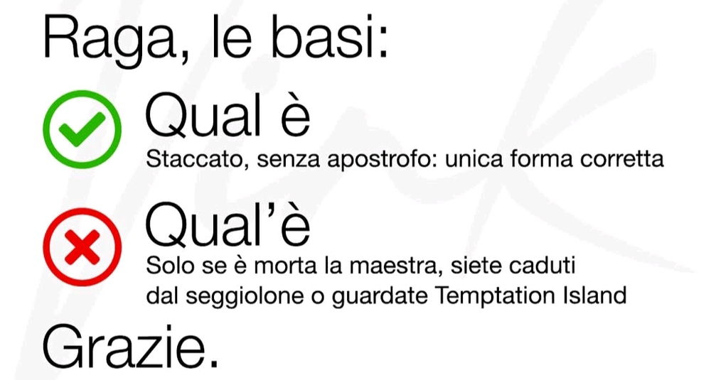Qualcuno doveva pur dirlo!