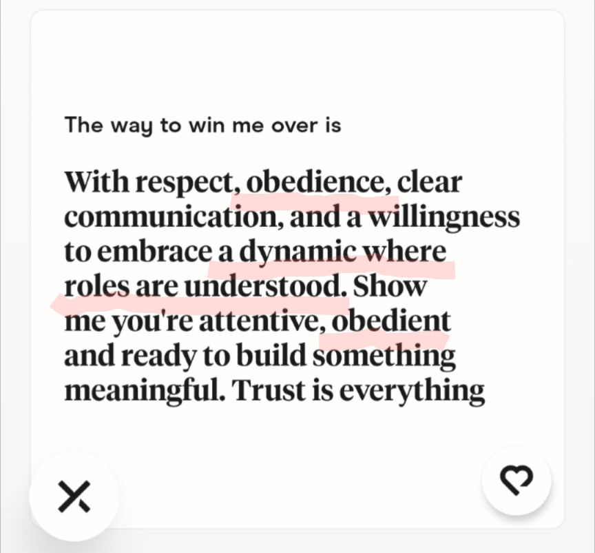 Women on Hinge app be like