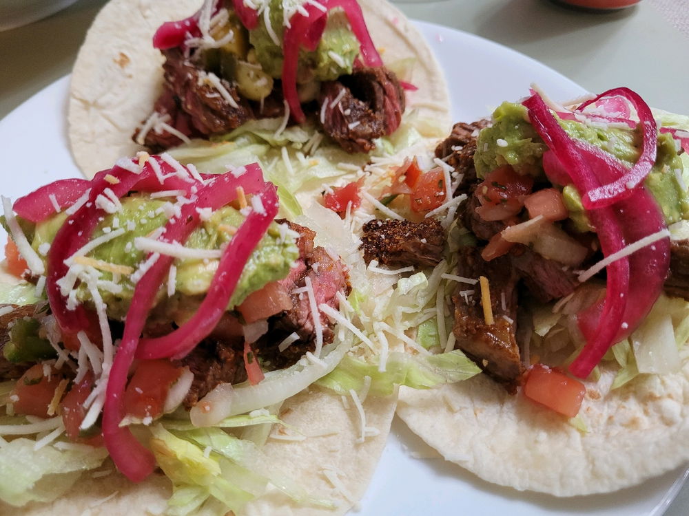 Beef steak tacos