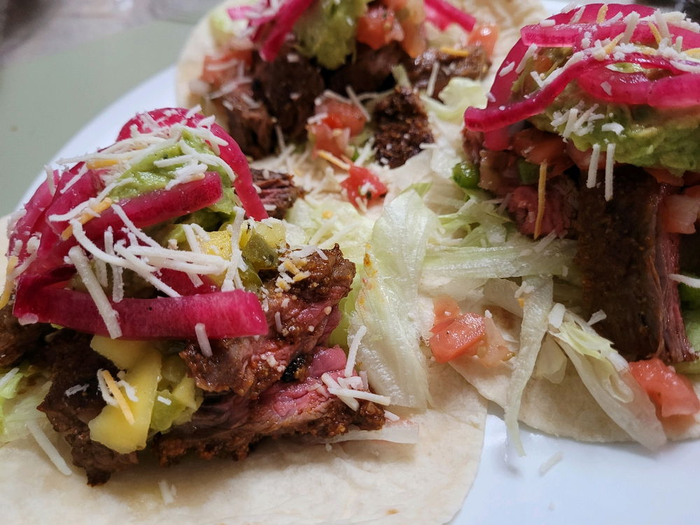 Beef steak tacos