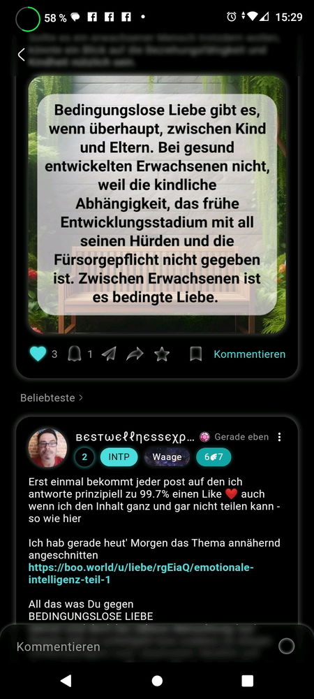 Emotionale Intelligenz 
Teil 2

BEDINGUNGSLOSE LIEBE