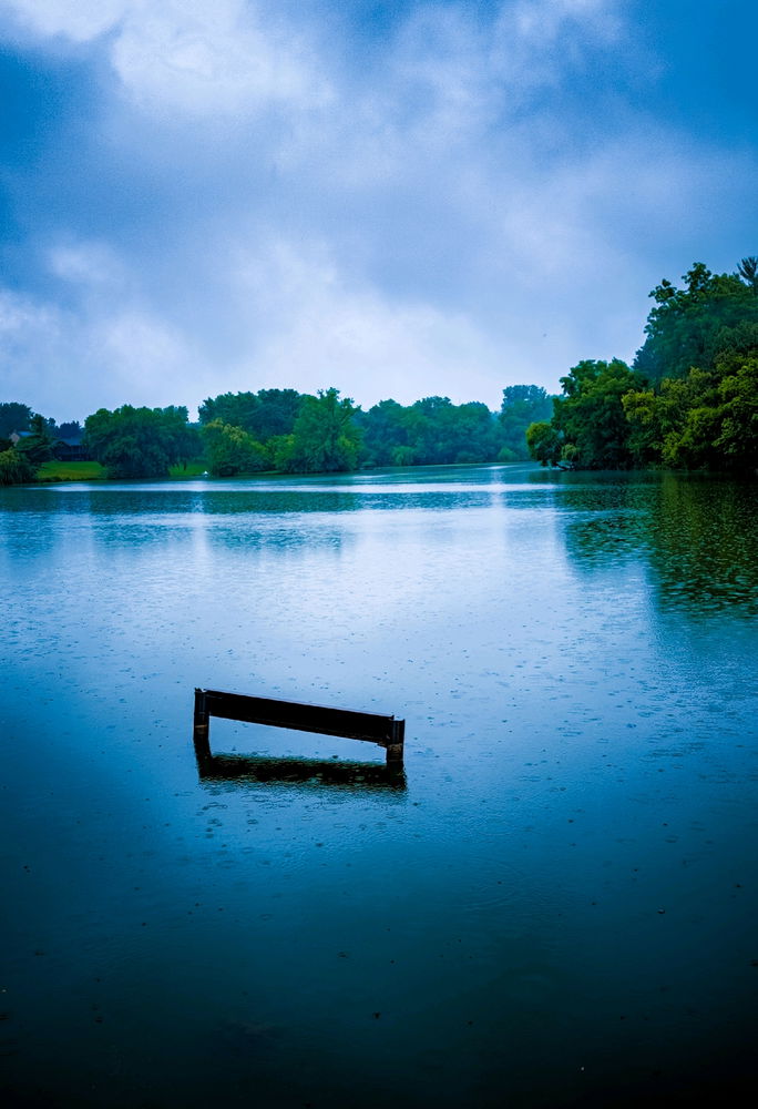 Rain on the lake