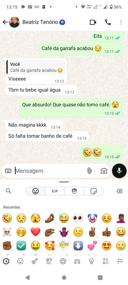 Eu conversando com uma colega!
