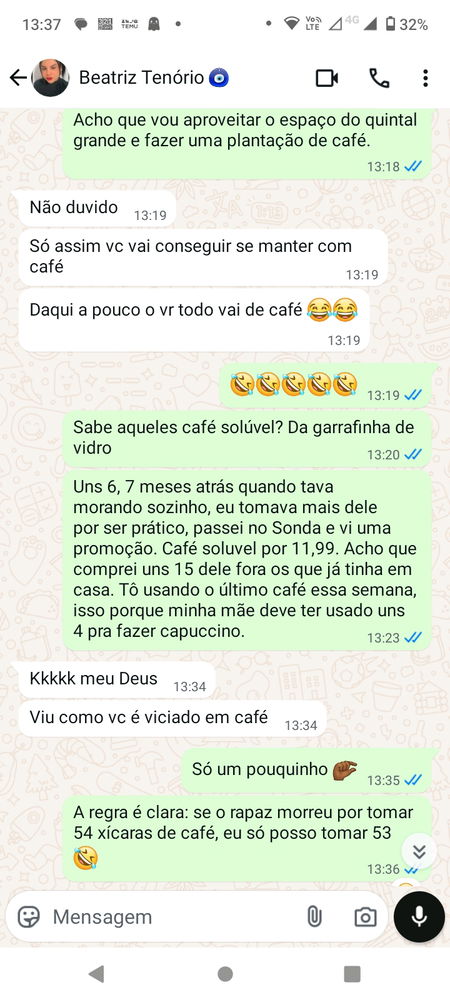 Eu conversando com uma colega!