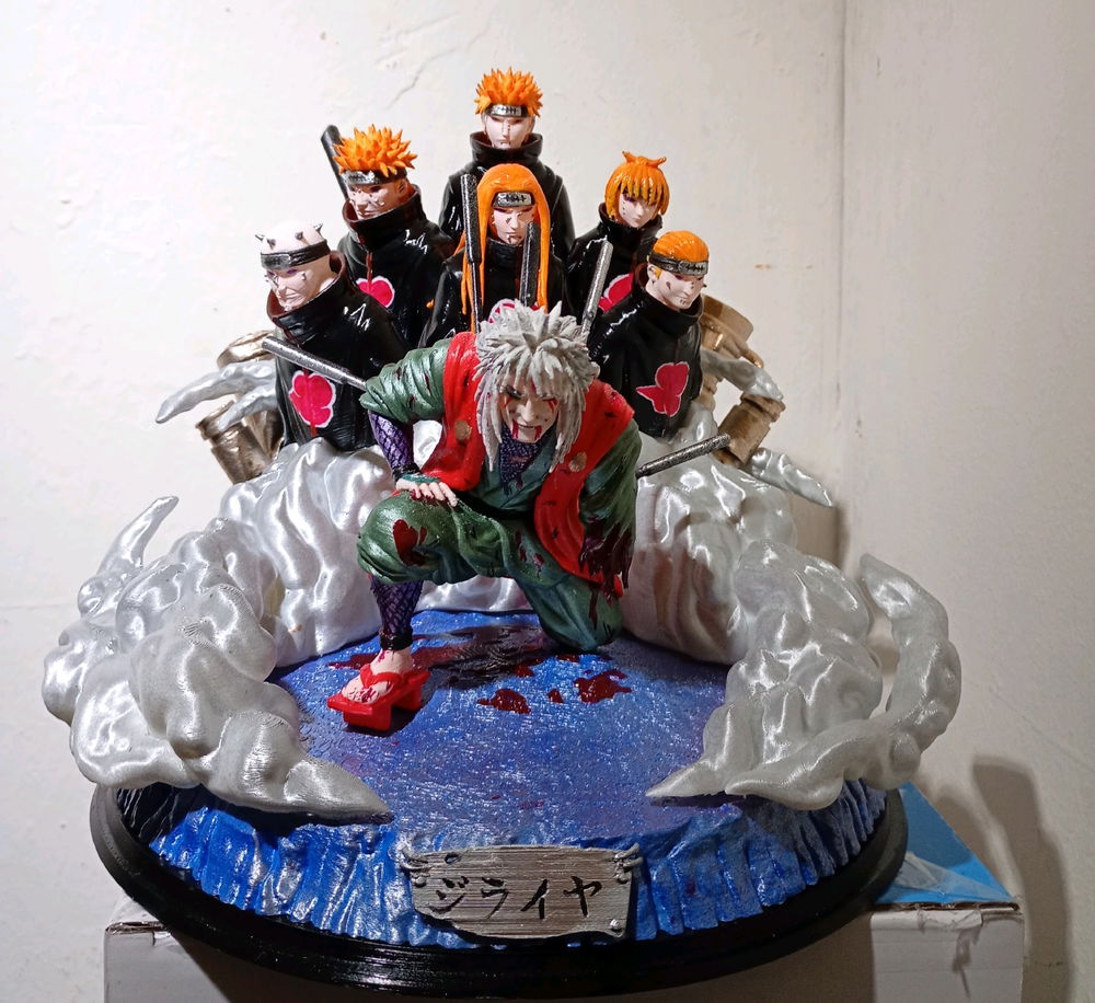 El maestro jiraiya con una sonrisa aún en sus últimos momentos