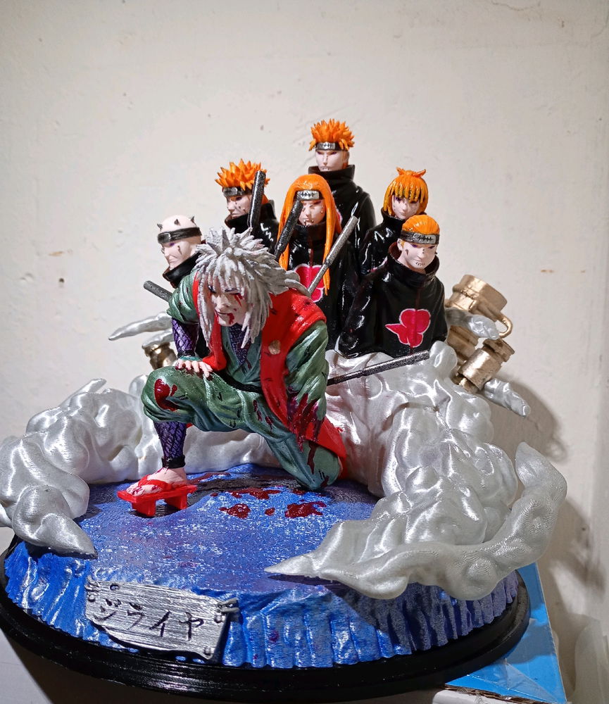 El maestro jiraiya con una sonrisa aún en sus últimos momentos