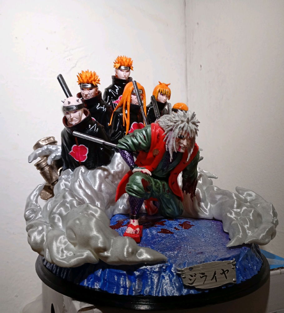 El maestro jiraiya con una sonrisa aún en sus últimos momentos