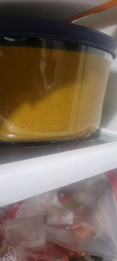 Strained contents blended into a puree.