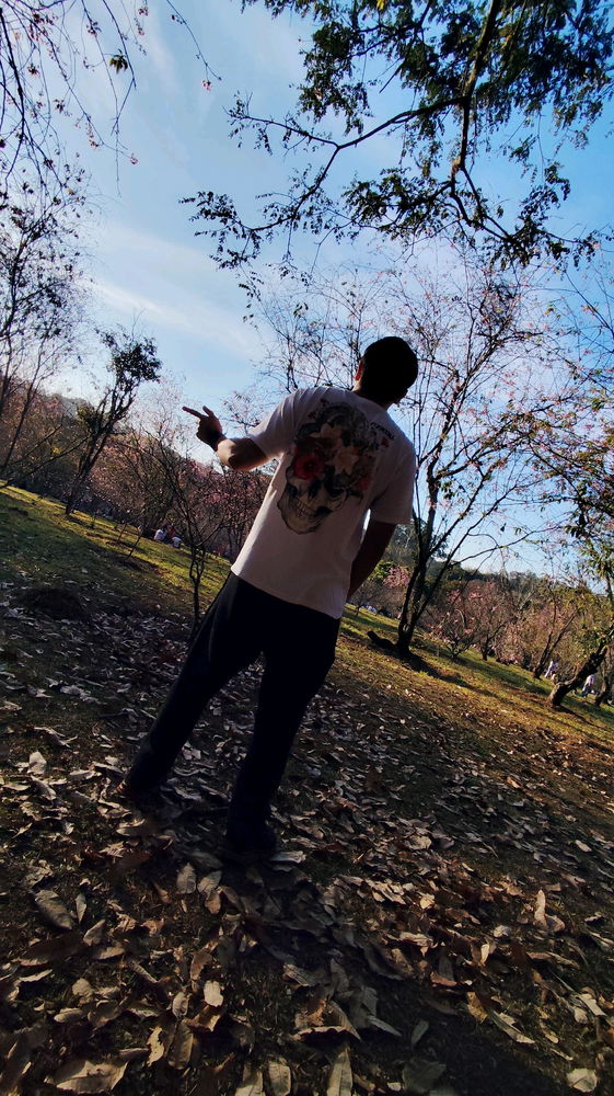 Eu no festival das cerejeiras