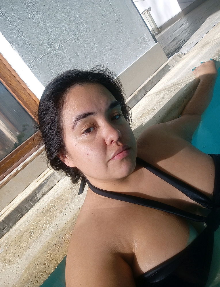 Pileta por más que esté nevando