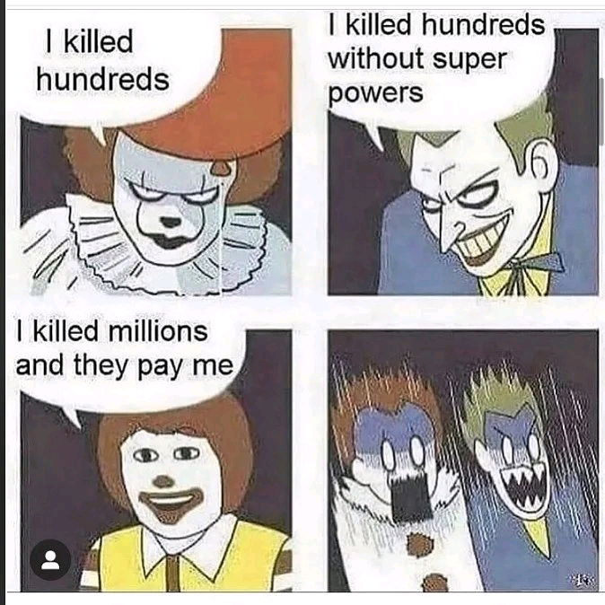 Clowns argue who's got a bigger kill count