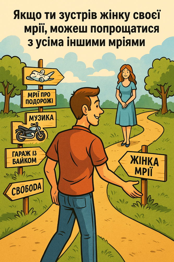 Зустрівши жінку своєї мрії, з іншими мріями доведеться попрощатися. 🤔
