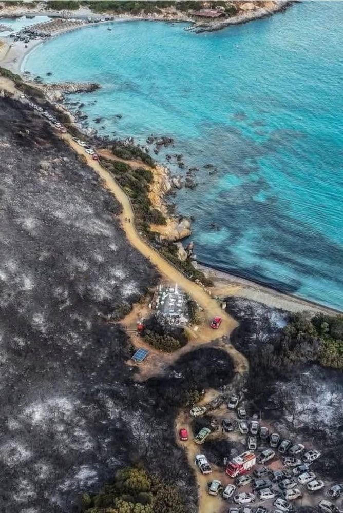 🌿 Sardegna, terra di meraviglia e dolore 💔

Ieri le fiamme hanno avvolto una parte del tuo cuore selvaggio. Il fuoco ha consumato pini, macchia mediterranea, profumi antichi e silenzi preziosi. Ha cancellato paesaggi che sembravano eterni, ferendo un’isola che da sempre regala bellezza pura
