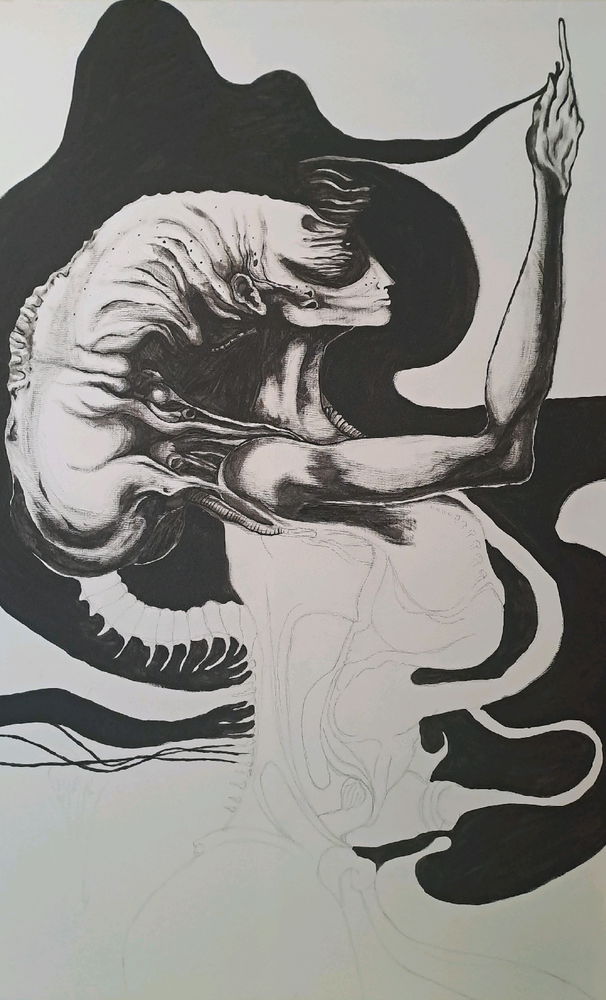 Die Entwicklung meiner Giger inspirierten Frau in den Sternen.