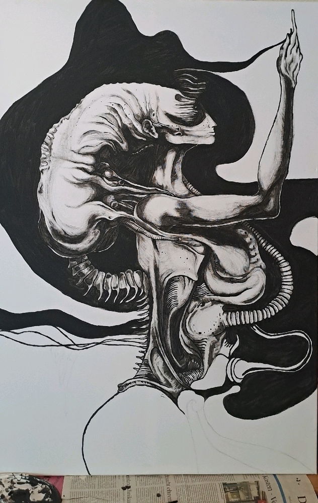 Die Entwicklung meiner Giger inspirierten Frau in den Sternen.