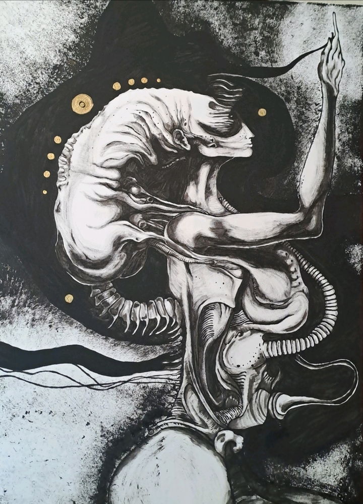 Die Entwicklung meiner Giger inspirierten Frau in den Sternen.