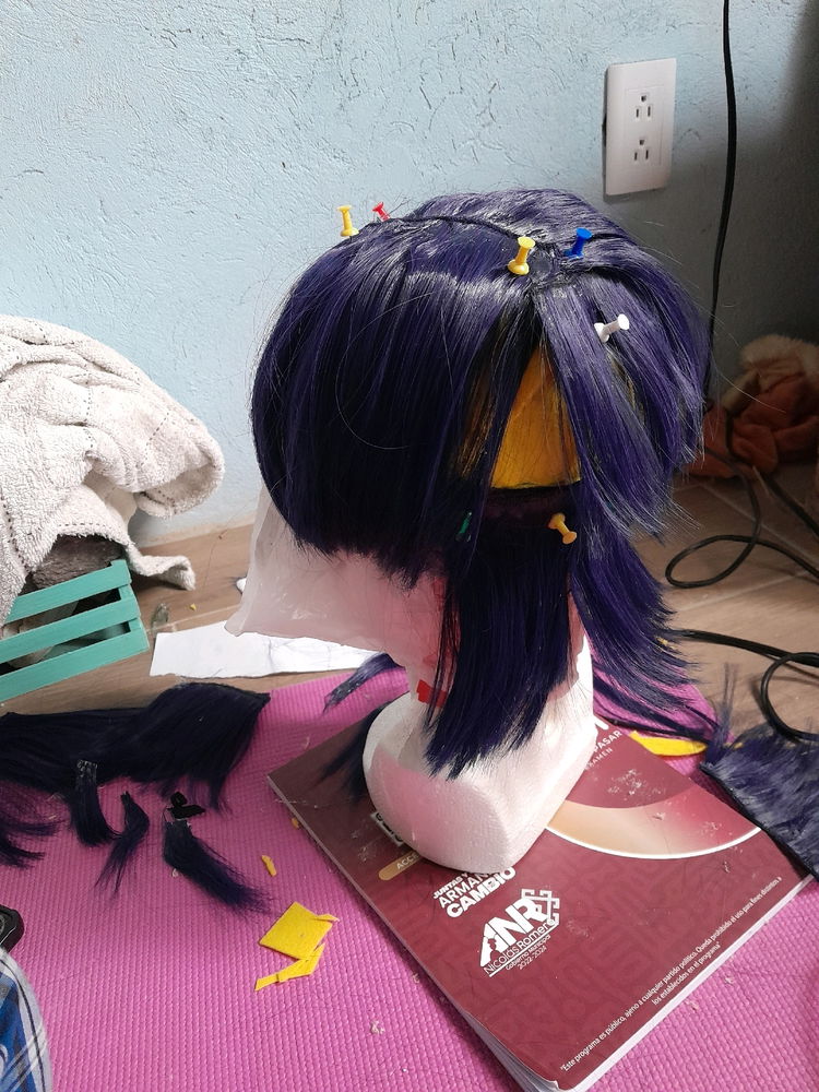 Le puse el cabello con alfileres para ver si si queda y si queda, me comenzaba a dar miedo