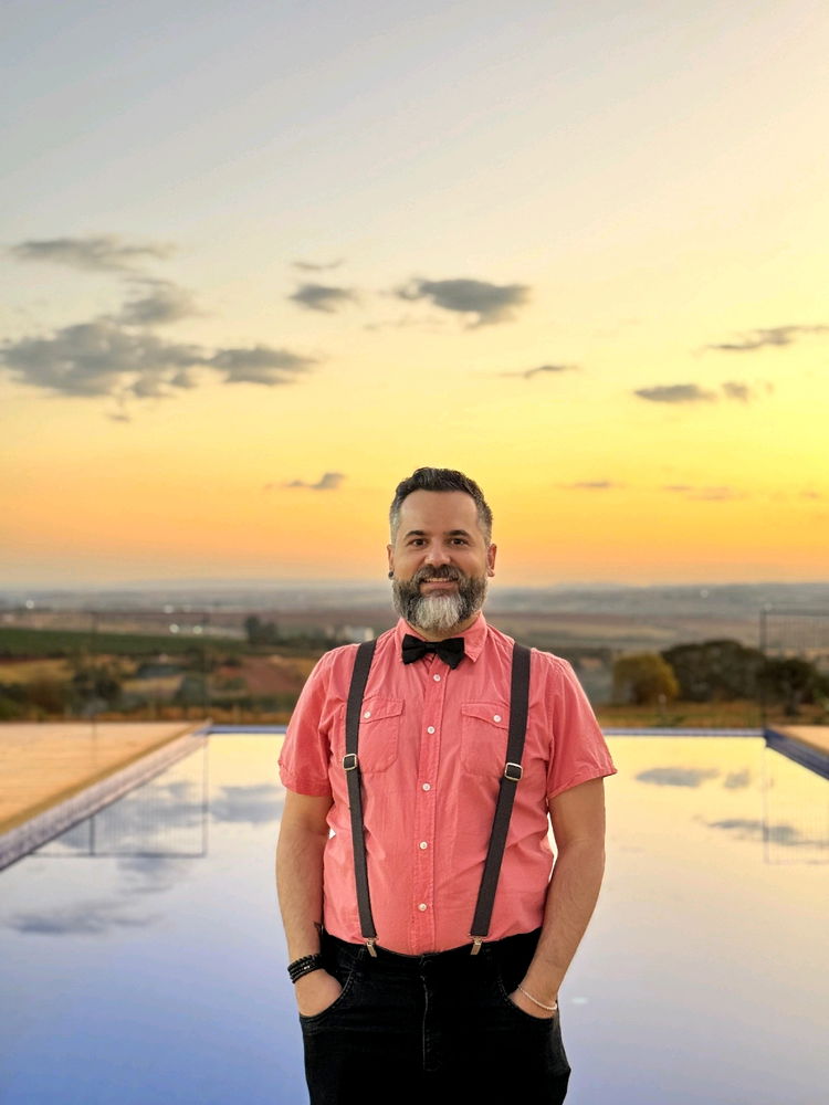Um álbum de três fotos