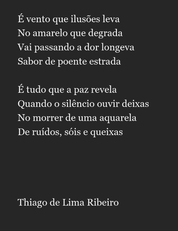 Tem uma paz escondida...