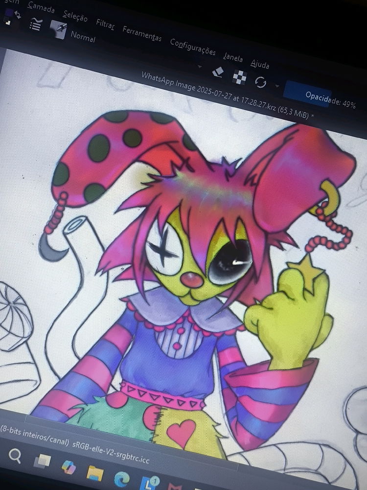 Progresso da pintura digital