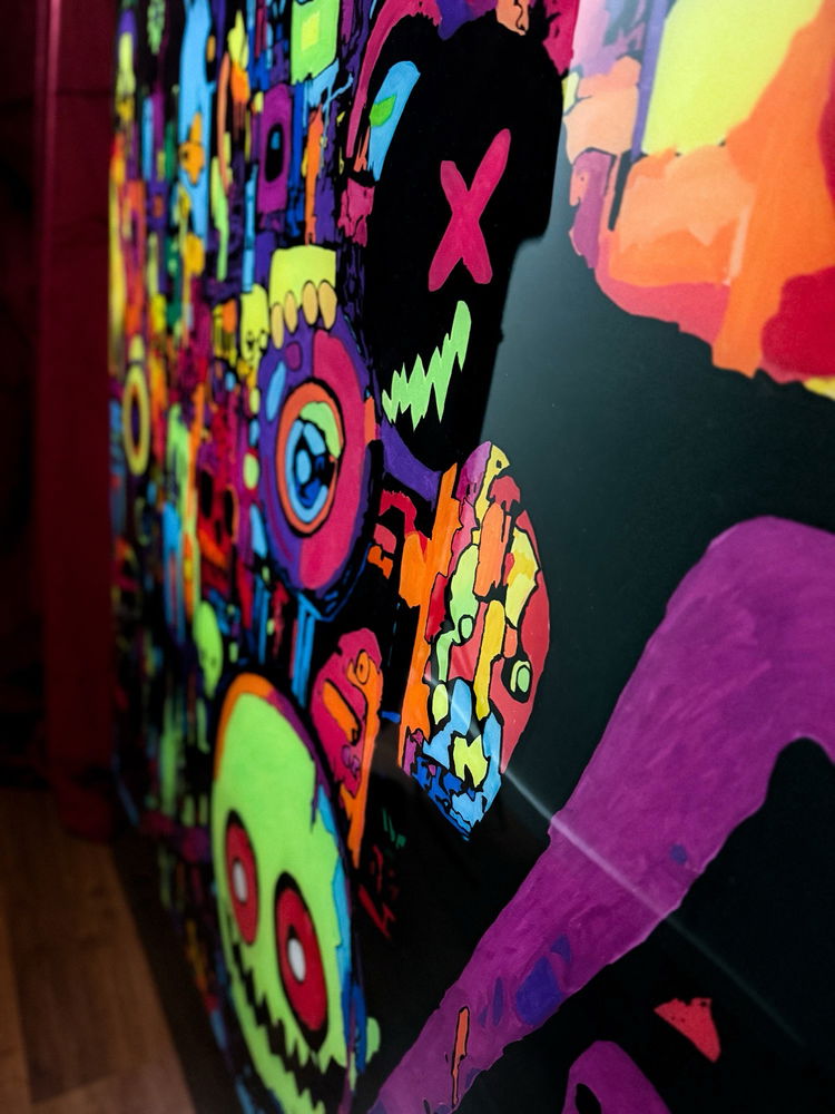 Neon Space - Large Scale Resin Painting