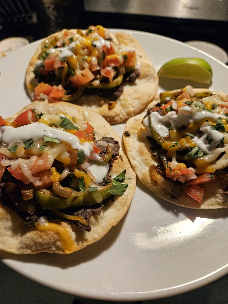 Smashed Black Bean Tostadas