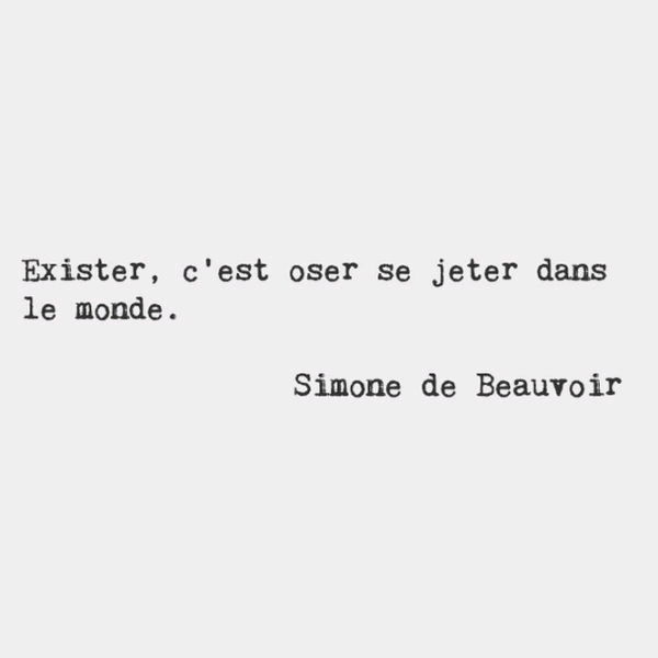 Pensée de S. de Beauvoir