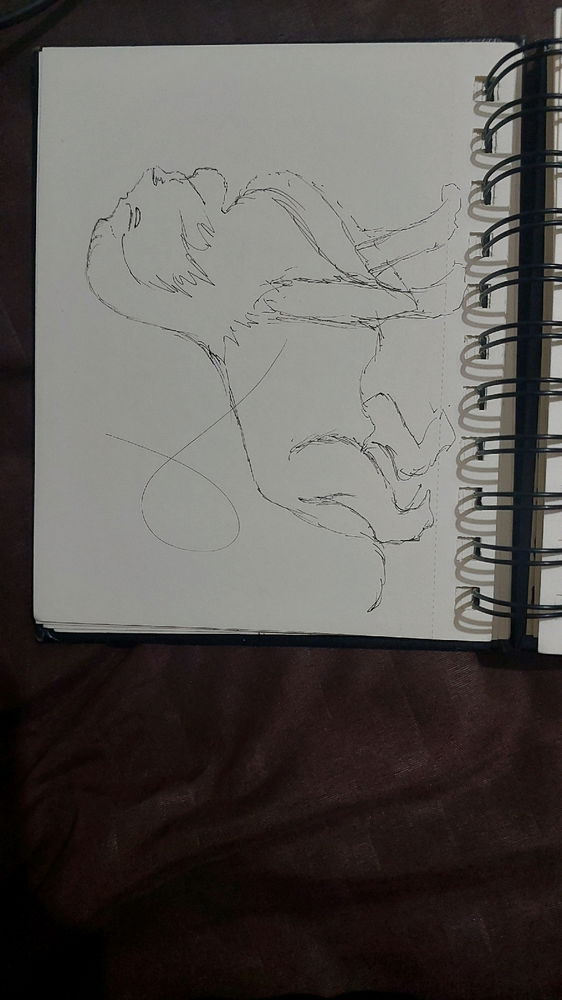after multiple failed attempts to sketch atleast one thing a day... i gave in and drew what i draw best- me kisi ka sapna hun.. jo aaj ban chuka hun sach.. ab ye mera sapna hai ki sabke sapne sach me karunnnn...... 😬