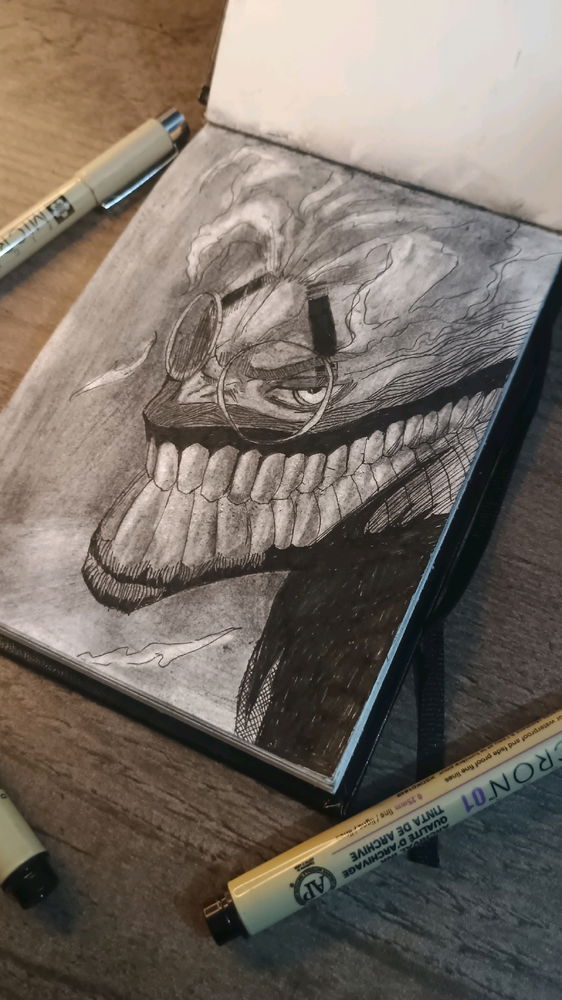Drawing okarun from Dandadan anime
