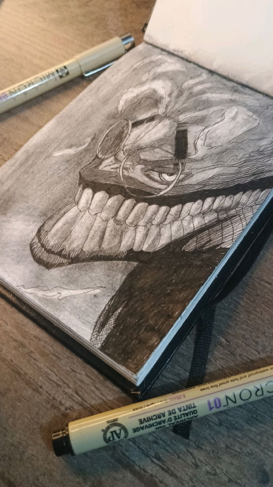 Drawing okarun from Dandadan anime