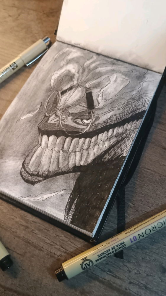 Drawing okarun from Dandadan anime
