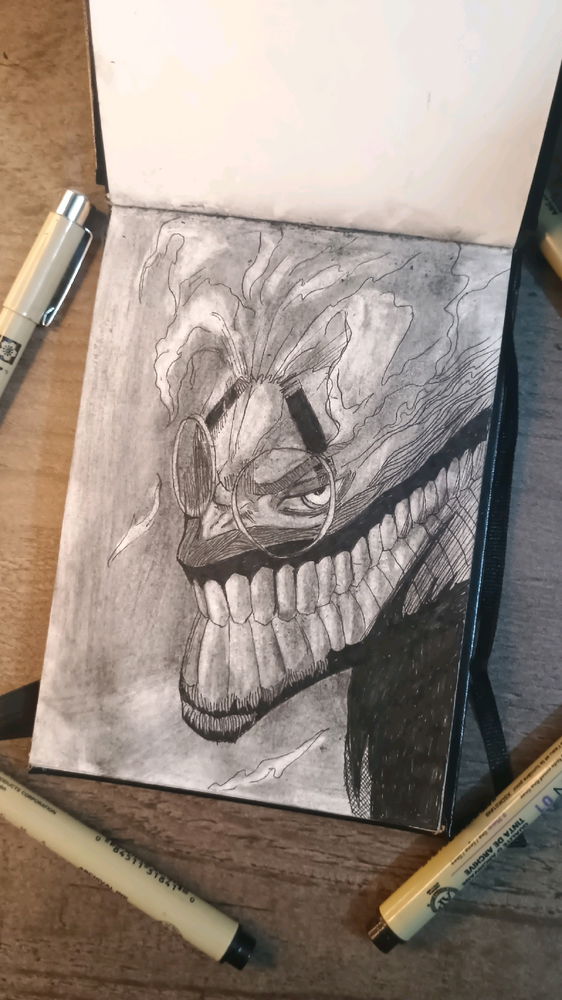 Drawing okarun from Dandadan anime